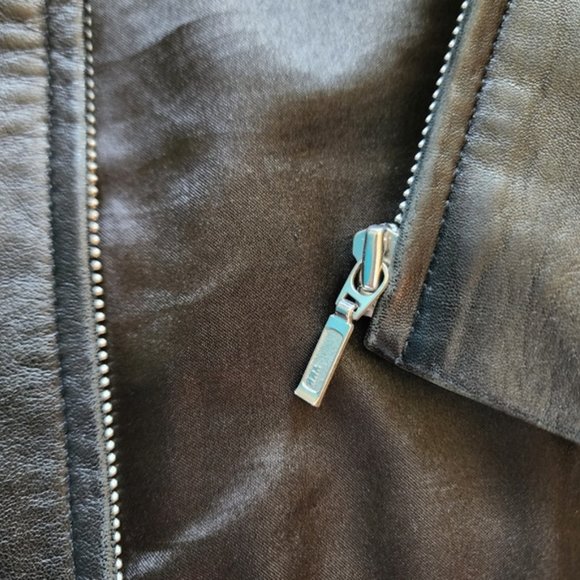 Boutique of Leathers Classic Leather Jacket Black Round Collar - Picture 8 of 13